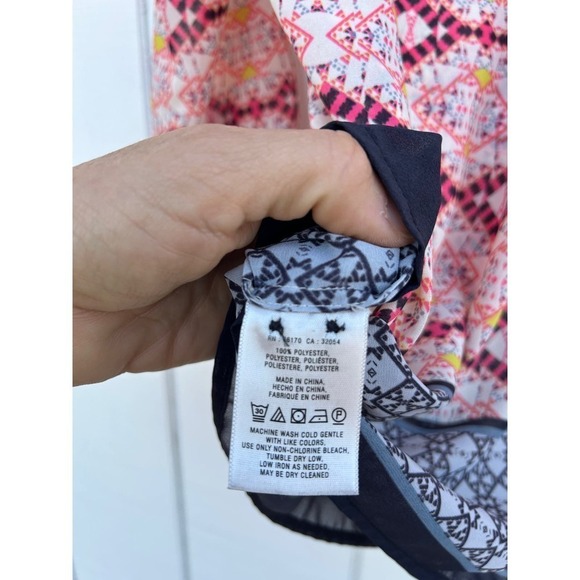 HD in Paris‎ Multi Pattern Tunic Top, Boho Print, Size 6 - Picture 4 of 5